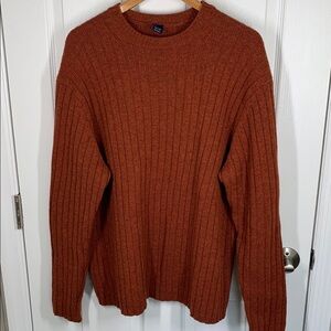 Vintage Gap orange ribbed lambswool crewneck sweater size XL